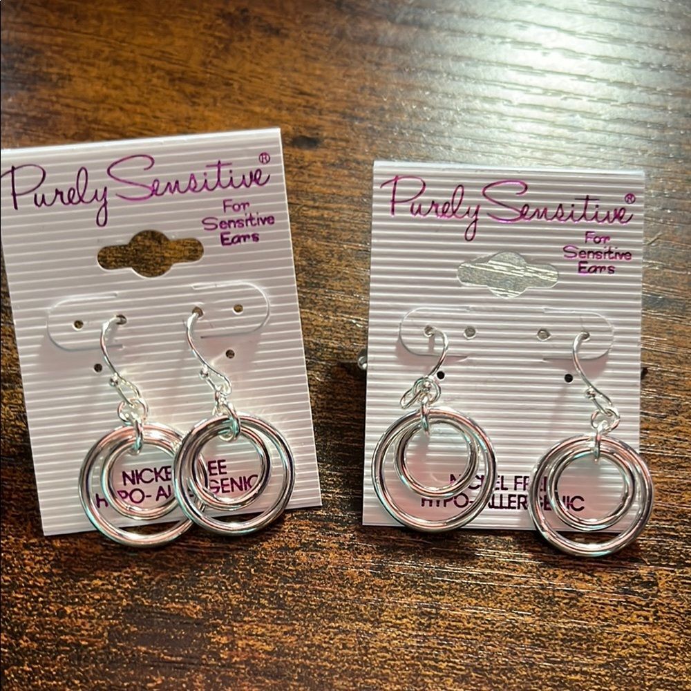 Silver Tone Hoop Earrings for Sensitive Ears